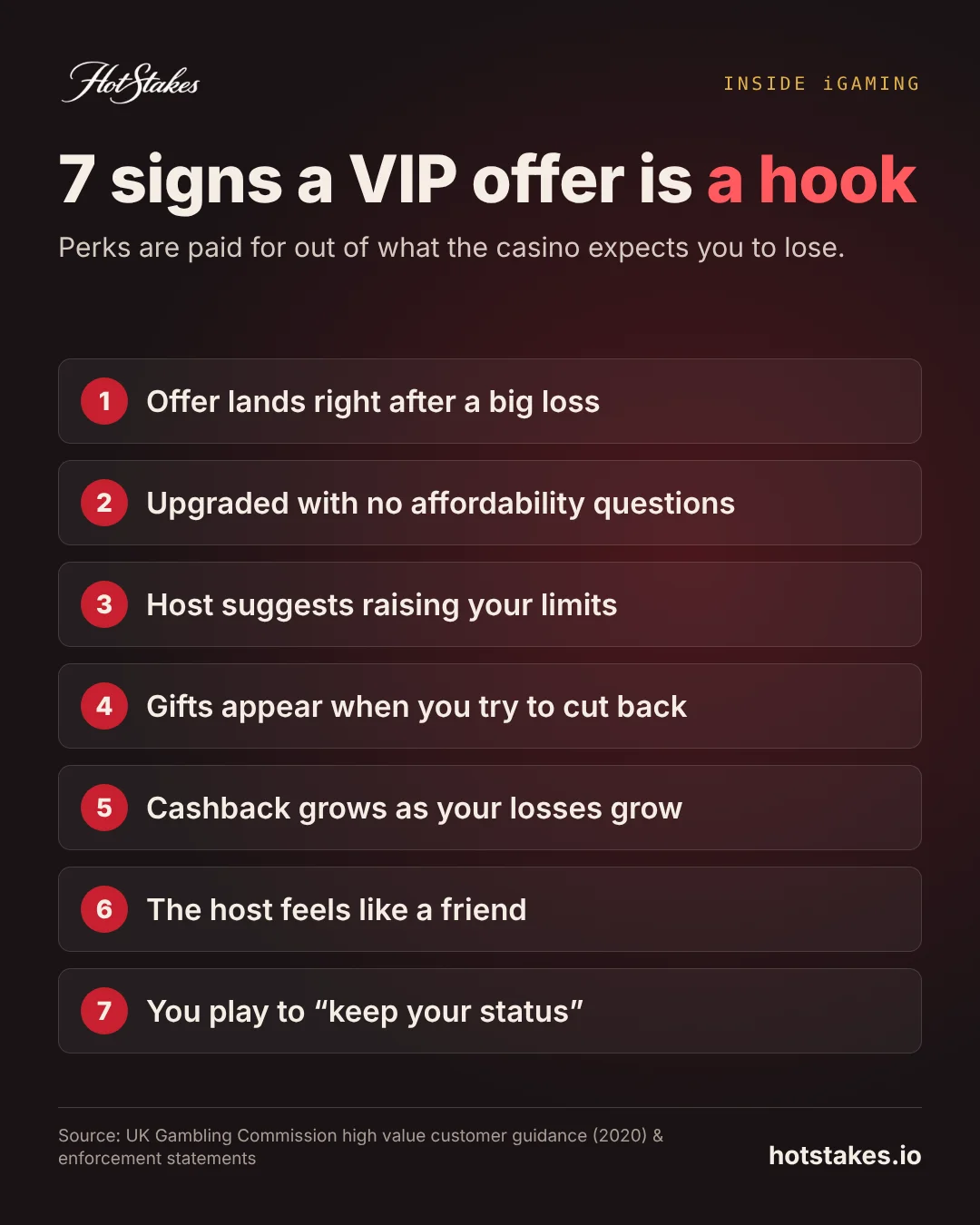 Casino VIP host poster: 7 signs a VIP offer is a hook