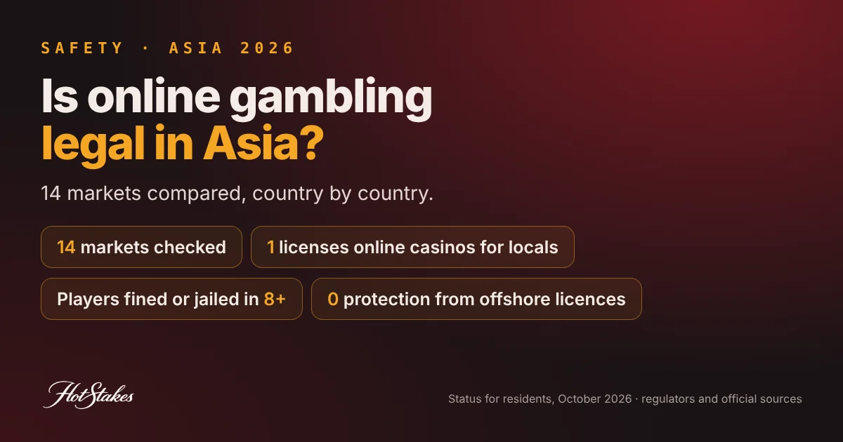 Is online gambling legal in Asia: 14 markets compared, only the Philippines licenses online casinos for locals