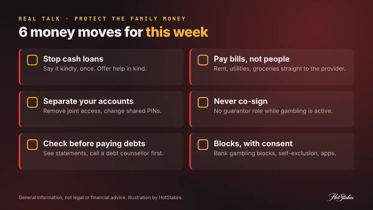 Parent gambling addiction money protection checklist: 6 moves for adult children this week